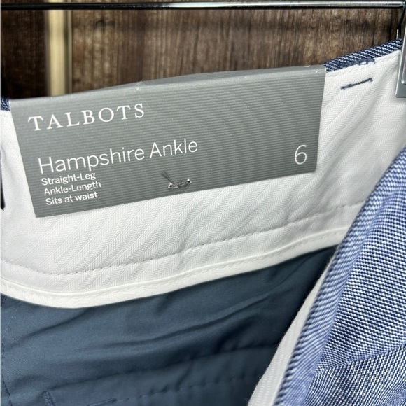 NEW Talbots Hampshire Straight Leg Ankle Length Pant Mills Navy Multi Women's 6 - Picture 11 of 14